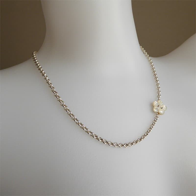 あまこち・貝ボタンのネックレス Shell Button Necklace