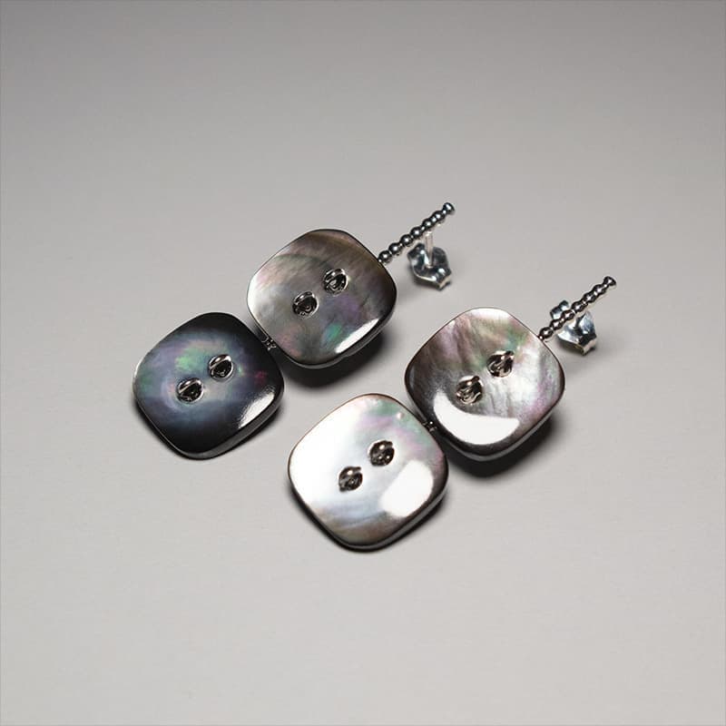 Button Earrings.